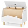 Lasten hylly 60x30x44cm, valkoinen/vaaleanruskea