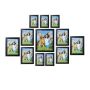 12 valokuvakehyksen setti, musta