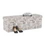 Taitettava penkki 38,5x114x37,5cm, beige/musta
