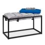 Eteisen penkki 47x80x40cm., harmaa/musta