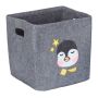 Taitettava laukku 33x33x33cm., harmaa/keltainen/valkoinen
