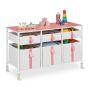 Lasten lipasto 6 lokerolla 61,5x100x40,5cm, pinkki/valkoinen