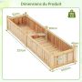 Поднятая грядка 227x59,5x40см, светло-коричневого цвета