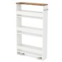 Кухонная тележка 47,5x13x80,5см, бело-коричневого цвета