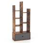 Itsenäinen hylly 53x24x118cm, ruskea väri