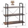 Seisova hylly 90x36x99cm, ruskea/musta väri