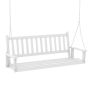 Puistoswingit 168x65x63cm, valkoinen/hopeanvärinen