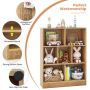 Напольная полка 80x24x104см, светло-коричневого цвета