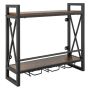 Винная полка 60x20x55см, коричневый/черный цвет