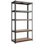 Стеллаж для хранения 75x30x150см, светло-коричневый/черный