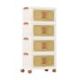 Книжный шкаф 62,5x34,5x130,5см, бело-коричневый