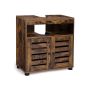 Vintage-ruskea pesuallaskaappi 60 x 30 x 63 cm