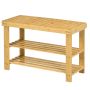 Kenkähylly Homcom 70x28x45cm, vaaleanruskea