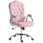 Toimistol tuoli Homcom 61x61x114cm, vaaleanpunainen/hopea