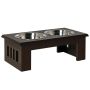 Kulhot jalustalla PawHut 58,4x30,5x25,4cm, ruskea/hopea