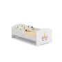 Детская кроватка Luk с матрасом и защитным бортиком, 164 см x 85 см x 63 см, единорог.
