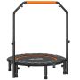 Fitness-trampoliini kahvalla Homcom 102x102x123cm, musta väri