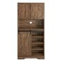 Buffetti 80x34x170cm., ruskea/musta