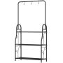 Подставка для цветов Outsunny 75x25x137 см, черная.