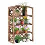 Подставка для цветов Outsunny 75x38x120см, коричневого цвета