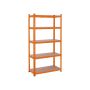 Металлическая полка для хранения 180 x 90 x 40 см., оранжевая