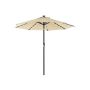 Sateenvarjo LED-aurinkokennovalolla Ø 300 cm, beige