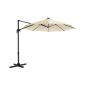 Säädettävä sateenvarjo LED-valaistuksella Ø 300 cm, beige