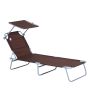 Кровать Outsunny 187x58x36см, коричневого/серебряного цвета