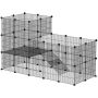 Eläinten aitaukset PawHut 140x70x105cm, musta väri
