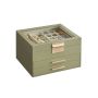 Шкатулка для украшений 3 уровня со стеклянной крышкой JBC239C02