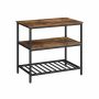 Keittiön hylly 60x100x90cm., ruskea/musta