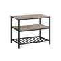 Keittiön hylly 60x100x90cm., harmaa/musta