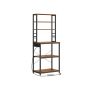Полка кухонная 40x60x167см., черно-коричневая