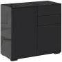 Lipasto Homcom 79x36x74cm, musta