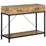 Настенный столик с ящиками Homcom 100x35x76,5см, светло-коричневый/черный цвет