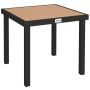 Ulkopöytä Outsunny 78x78x74cm., musta/vaaleanruskea