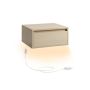 Подвесная тумбочка с подсветкой 35х40х18см., светло-коричневая