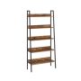 Полка 30x80x170см., коричнево-черная