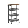 Тележка кухонная 22x45,4x77см., черно-коричневая