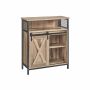 Buffet 30x70x80cm., vaaleanruskea/musta