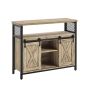 Buffet 33x100x80cm., vaaleanruskea/musta