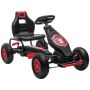 Lasten auto Homcom 121x58x61cm, musta/punainen