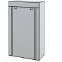 Kangaskaappi Homcom 83x42,5x162,5cm, harmaa/musta