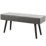 Pehmeä penkki Homcom 100x36x45cm, harmaa/musta