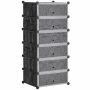 Модульный шкаф для обуви Homcom 49x36,5x108см, черного цвета