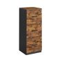 Шкаф для документов 40x41x103 см., коричневый/черный