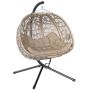 Riippuva keinutuoli Outsunny 130x103x172cm, musta/beige