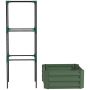 Поднятая клумба с решёткой Outsunny 61x61x140см, тёмно-зелёный/чёрный цвет