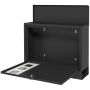 Postilaatikko Homcom 36,5x11,5x29cm, musta