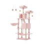 Kissan raapimapuu 99,5x54,5x168cm, beige/pinkki